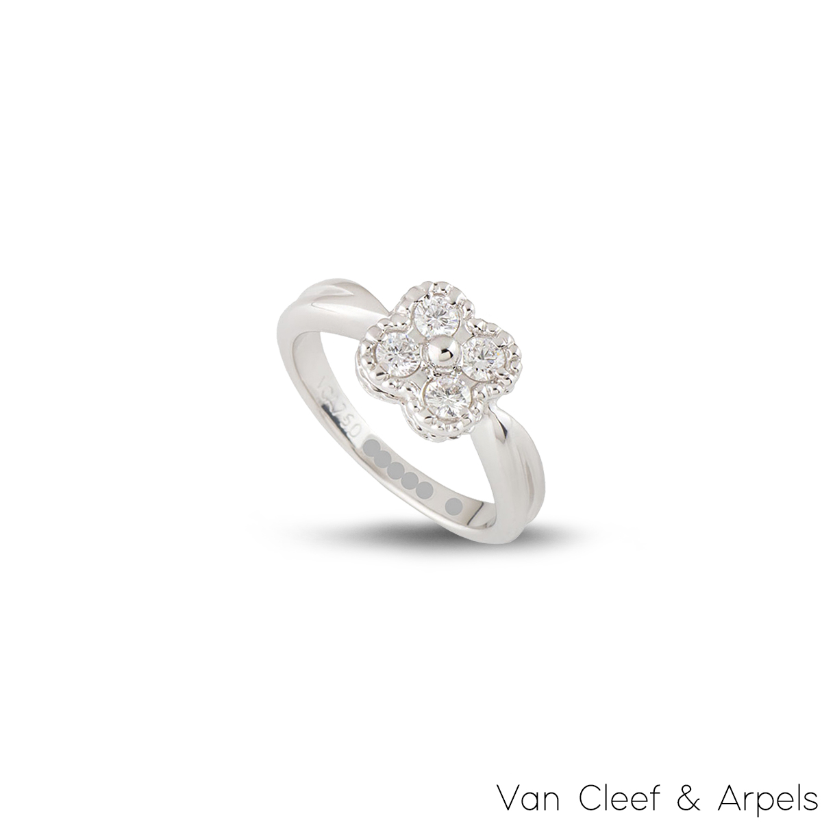 Van Cleef & Arpels White Gold Diamond Arno Ring